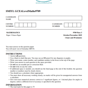 9709/32/O/N/25 Guess Paper